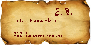 Eiler Napsugár névjegykártya
